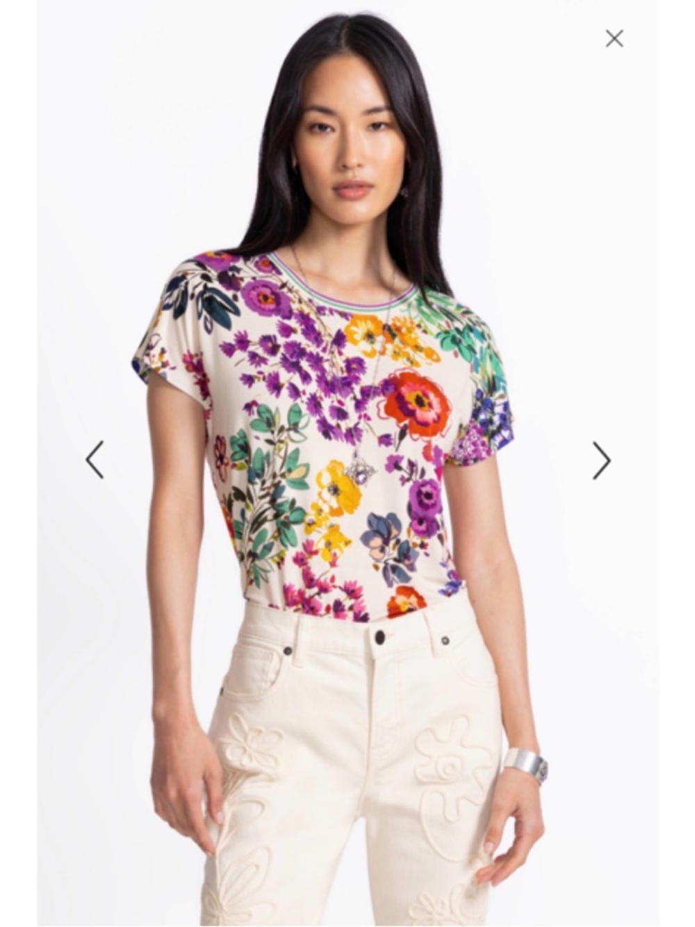 NWT Johnny Was Relaxed Dolman Sleeve Tee - Picture 3 of 6